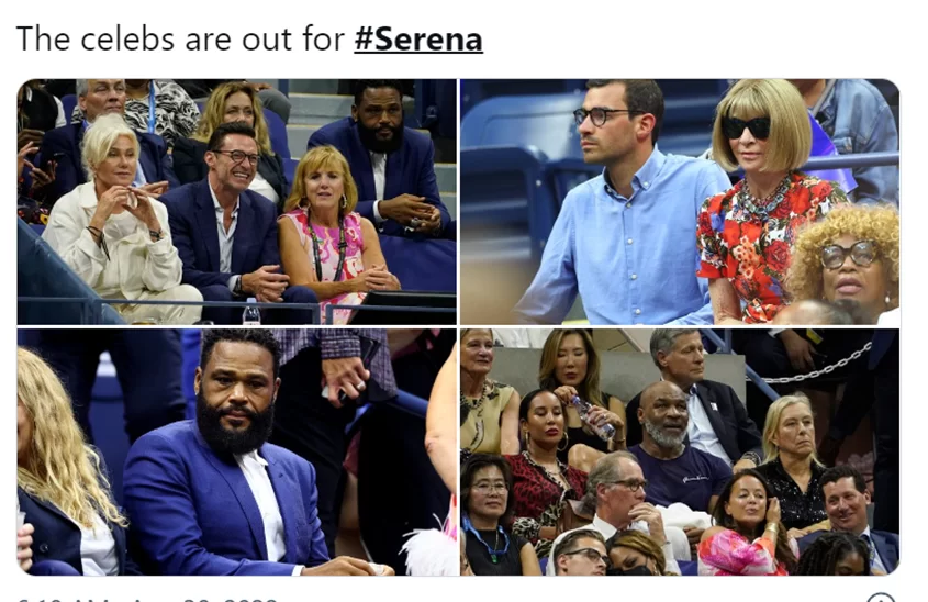 Celebs out for Serena Williams