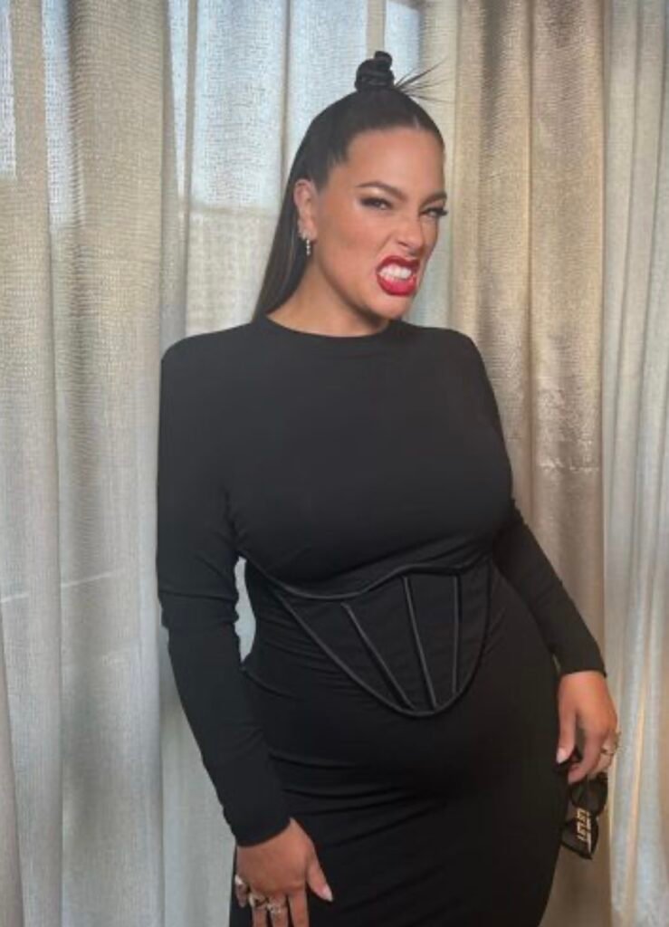 Ashley Graham black body dress